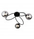 Ellipse Semi Flush 3 Light Globe Lamp Satin Black