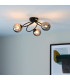 Ellipse Semi Flush 3 Light Globe Lamp Satin Black-1