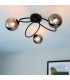 Ellipse Semi Flush 3 Light Globe Lamp Satin Black-2