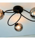 Ellipse Semi Flush 3 Light Globe Lamp Satin Black-3