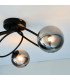 Ellipse Semi Flush 3 Light Globe Lamp Satin Black-4