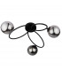 Ellipse Semi Flush 3 Light Globe Lamp Satin Black-5