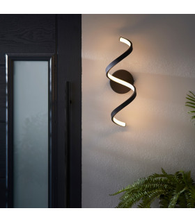 Astral Modern Integrated LED Bathroom Wall Light Textured Black-1