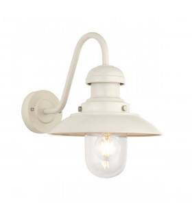 Hereford Traditional Outdoor Dome Wall Light Gloss Stone Painted Finish Glass Shade