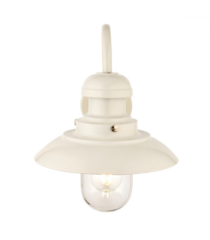 Hereford Traditional Outdoor Dome Wall Light Gloss Stone Painted Finish Glass Shade-6