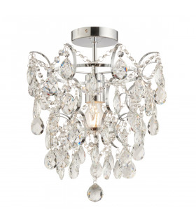 Alisona Elegant Decorative Bathroom Semi Flush Chandelier Chrome Plated
