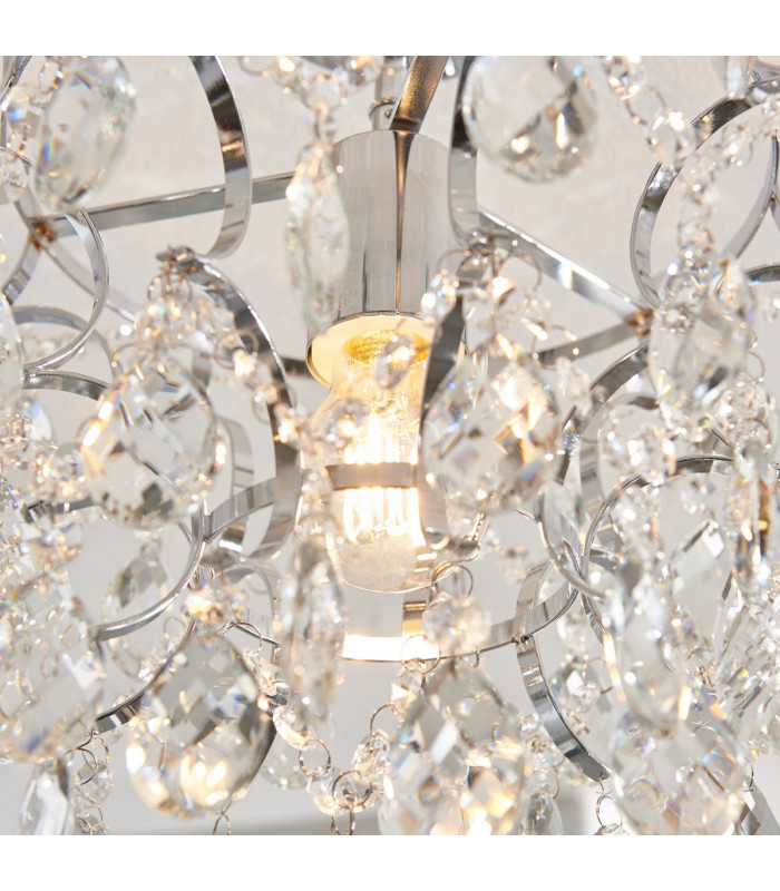 Alisona Elegant Decorative Bathroom Semi Flush Chandelier Chrome Plated-4