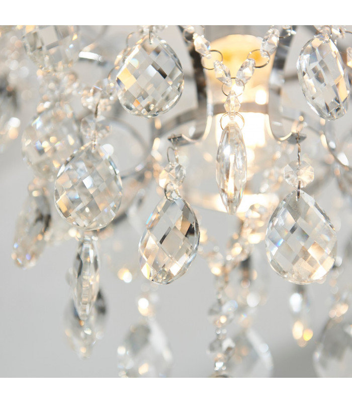 Alisona Elegant Decorative Bathroom Semi Flush Chandelier Chrome Plated-5