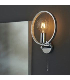 Merola Contemporary Designer Crystal LED Wall Light Chrome-1