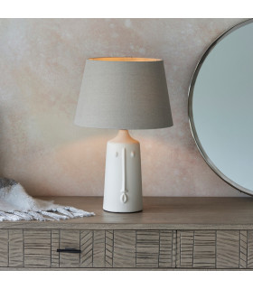 Mr Matt white Ceramic Table Lamp Base Only-1