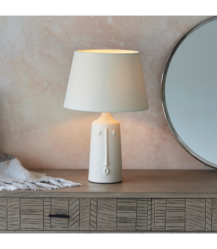 Mr Matt white Ceramic Table Lamp Base Only-2