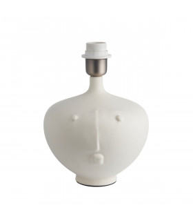 Mrs Matt white Ceramic Table Lamp Base Only