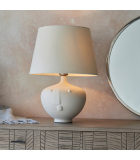 Mrs Matt white Ceramic Table Lamp Base Only-1