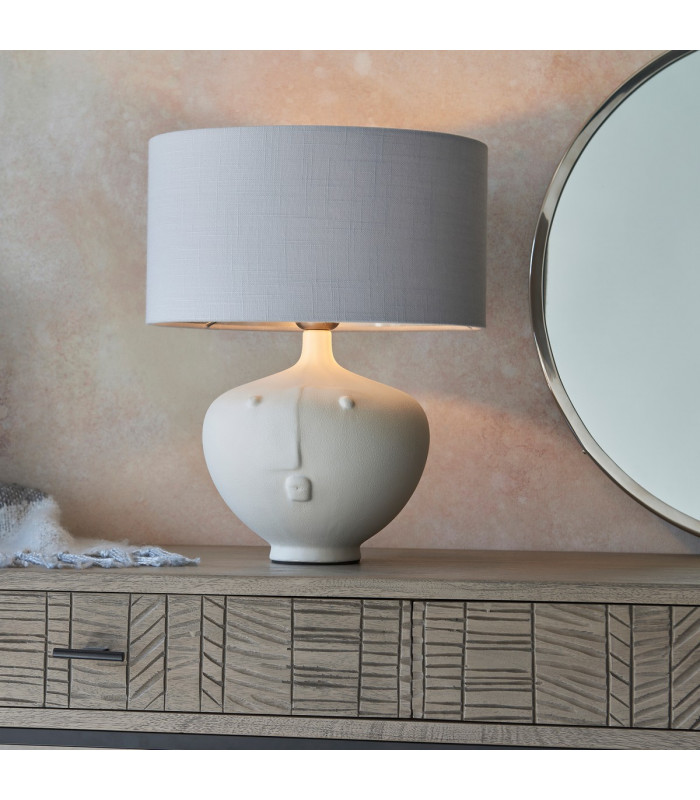 Mrs Matt white Ceramic Table Lamp Base Only-3