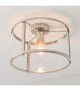 Hopton Cylindrical Ceiling Light Bright Nickel-1