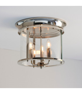 Hampworth Round Ceiling 3 Candle Lantern Bright Nickel-1