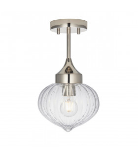 Addington Classic Semi Flush Ceiling Pendant Light Polished Nickel