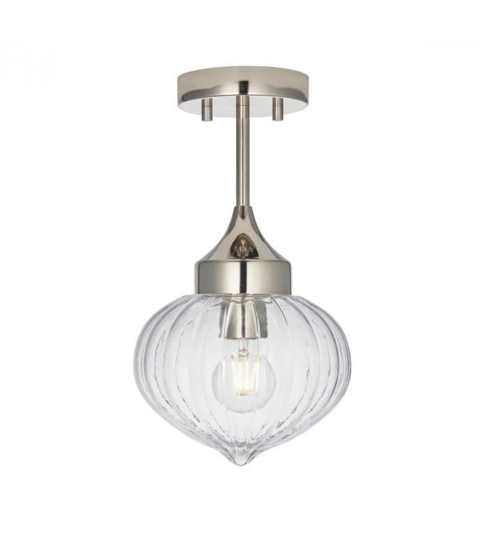 Addington Classic Semi Flush Ceiling Pendant Light Polished Nickel