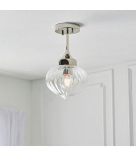 Addington Classic Semi Flush Ceiling Pendant Light Polished Nickel-1