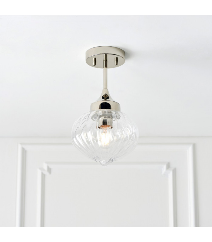 Addington Classic Semi Flush Ceiling Pendant Light Polished Nickel-2
