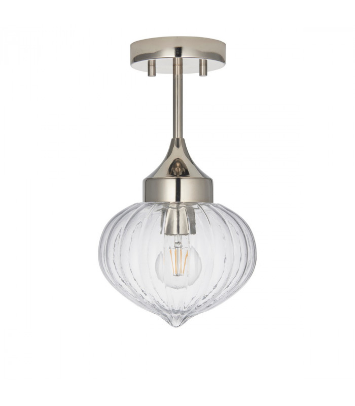 Addington Classic Semi Flush Ceiling Pendant Light Polished Nickel-6