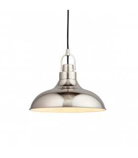 Crofton Dome Ceiling Pendant Light Polished Nickel