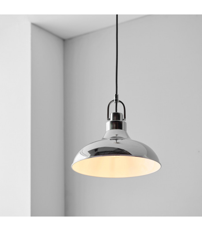 Crofton Dome Ceiling Pendant Light Polished Nickel-1