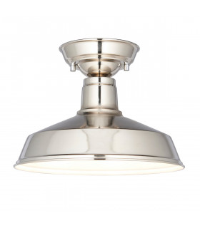 Darton Semi Flush Ceiling Pendant Light Polished Nickel