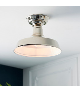 Darton Semi Flush Ceiling Pendant Light Polished Nickel-1