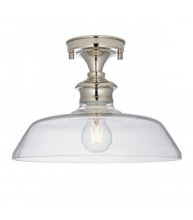 Barford Semi Flush Ceiling Pendant Light Polished Nickel