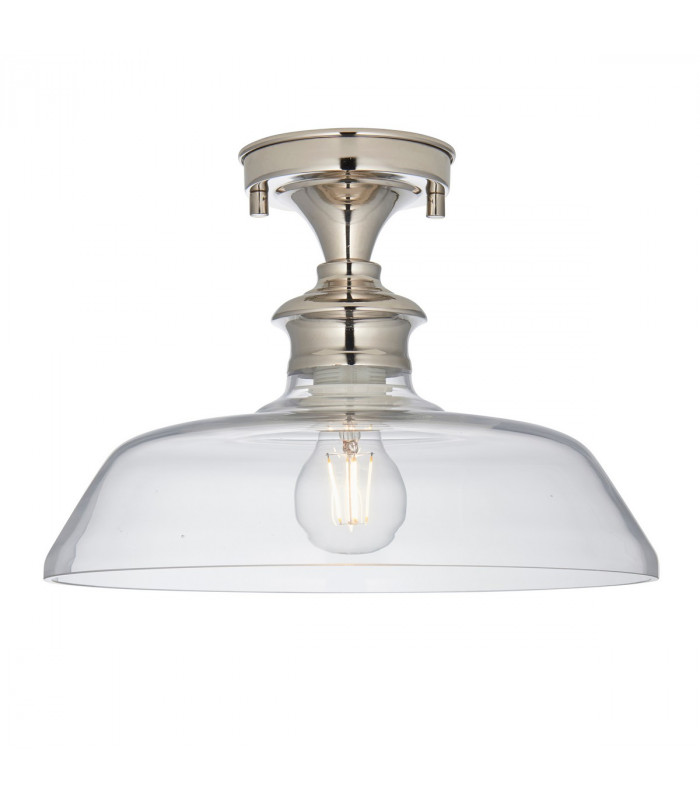 Barford Semi Flush Ceiling Pendant Light Polished Nickel