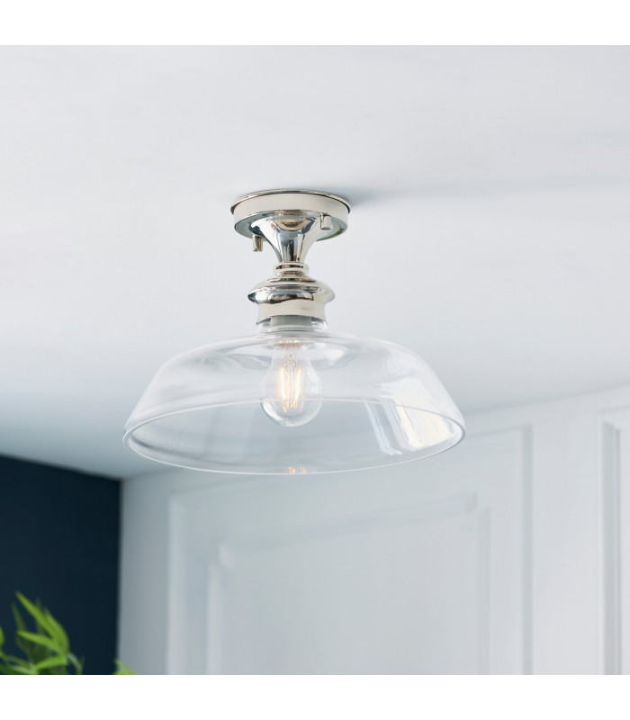 Barford Semi Flush Ceiling Pendant Light Polished Nickel-1