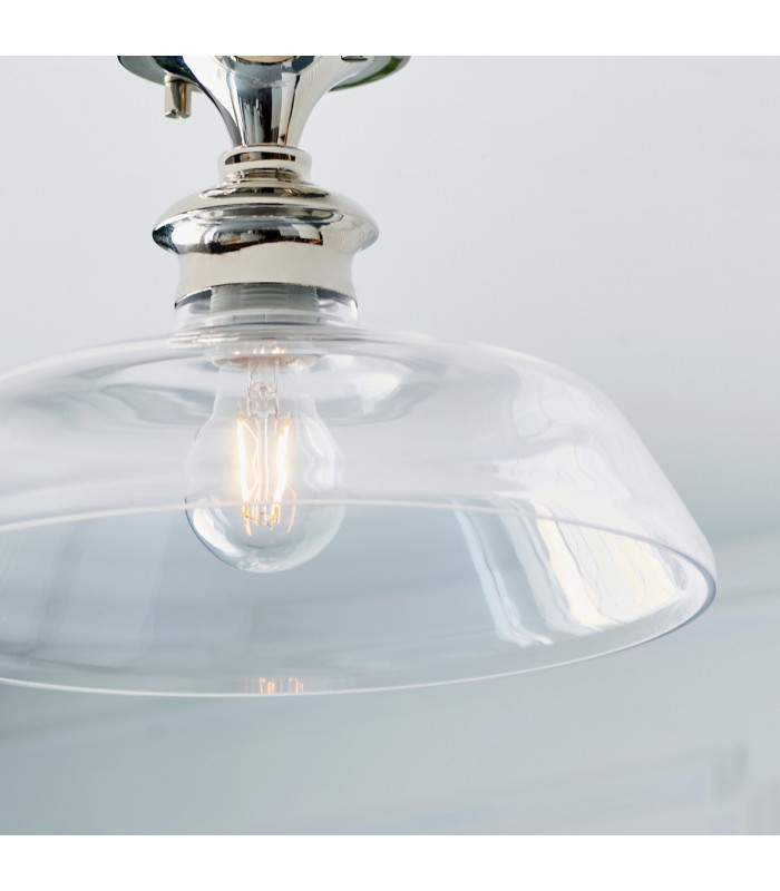 Barford Semi Flush Ceiling Pendant Light Polished Nickel-4