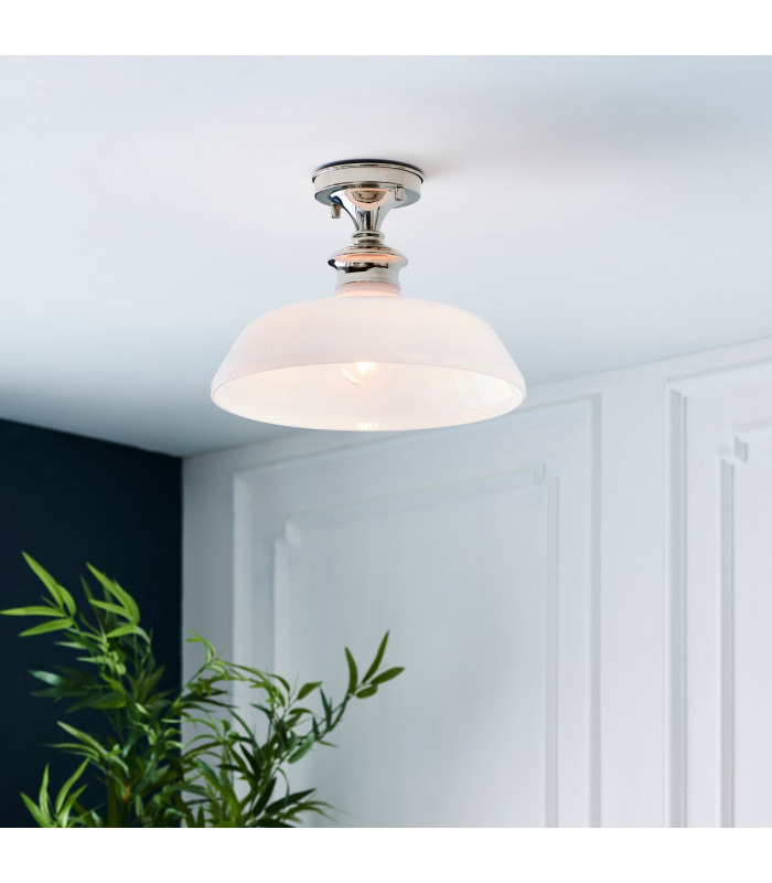 Barford Semi Flush Ceiling Pendant Light Polished Nickel-2