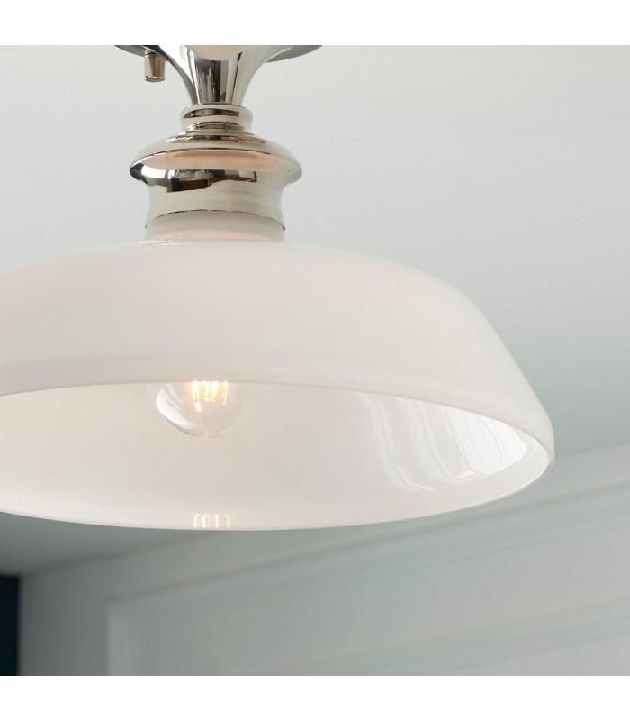 Barford Semi Flush Ceiling Pendant Light Polished Nickel-4