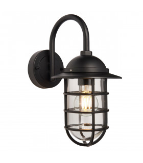 Port Classic Outdoor Cage Wall Light Textured Black