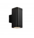 Milton Modern Architectural Outdoor Up Down Wall Light Textured Black Finish