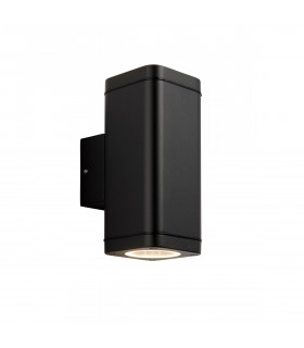 Milton Modern Architectural Outdoor Up Down Wall Light Textured Black Finish