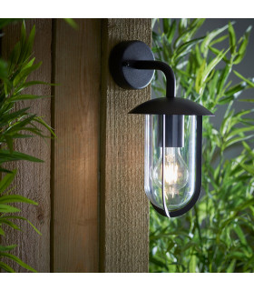 Quinn Modern Outdoor Wall Light Textured Black-1