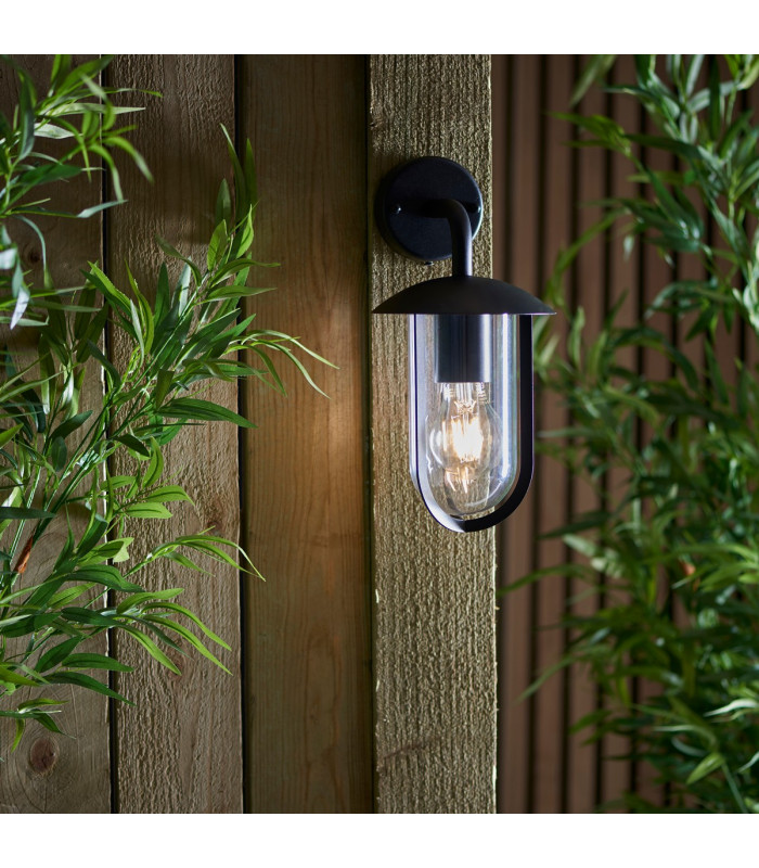 Quinn Modern Outdoor Wall Light Textured Black-5