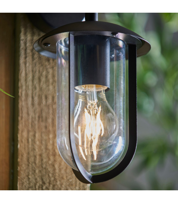 Quinn Modern Outdoor Wall Light Textured Black-6