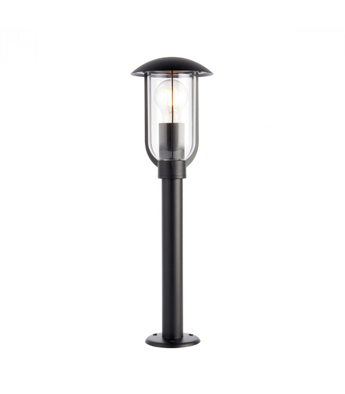 Quinn Classic Outdoor Floor Post Bollard Textured Black