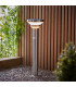Modern Solar Powered Dimmable LED Short Bollard Lamp Brushed Stainless Steel-1