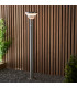 Modern Solar Powered Dimmable LED Tall Bollard Lamp Brushed Stainless Steel-1