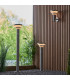 Modern Solar Powered Dimmable LED Tall Bollard Lamp Brushed Stainless Steel-2
