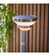 Modern Solar Powered Dimmable LED Tall Bollard Lamp Brushed Stainless Steel-6