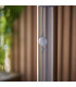 Modern Solar Powered Dimmable LED Tall Bollard Lamp Brushed Stainless Steel, PIR Motion & Day Night Sensors, Warm White, IP44