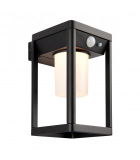 Hallam Modern Solar Powered Dimmable LED Wall Lamp Textured Black