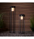Hallam Modern Solar Powered Dimmable LED Short Bollard Lamp Textured Black-2