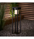 Hallam Modern Solar Powered Dimmable LED Short Bollard Lamp Textured Black-3